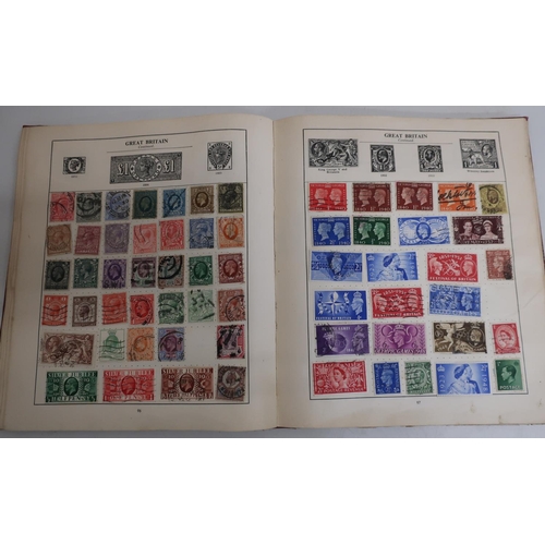 29 - The Strand stamp album containing a collection of various mixed used world and GB stamps including V... 
