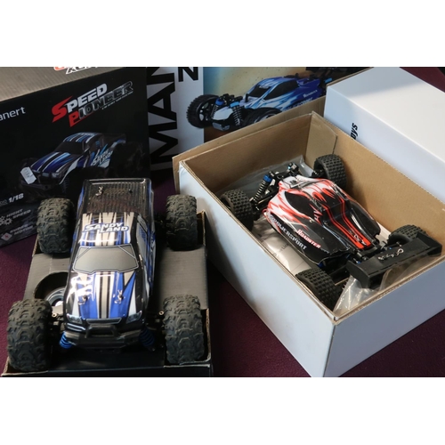 377 - Boxed Speed Pioneer remote control car and a Maximum Speed Free Plus Mania Zone remote control car (... 