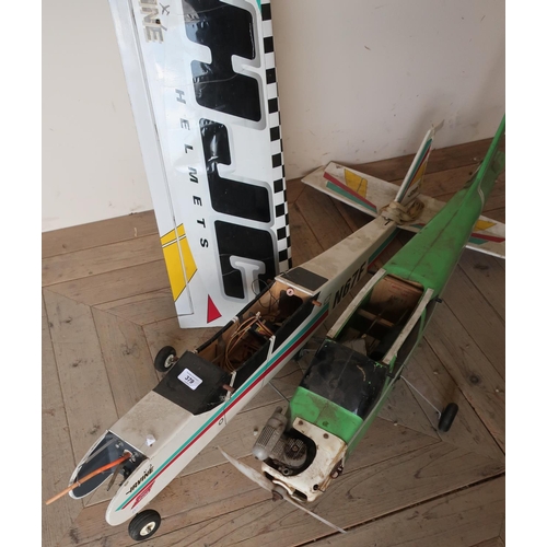 379 - Two remote control motor operated aeroplanes (A/F)