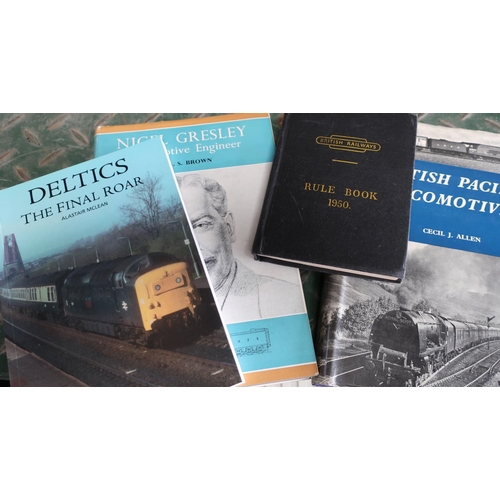 52 - Good collection of Railway related books including British Pacific Locomotives by Cecil J Allen, Nig... 