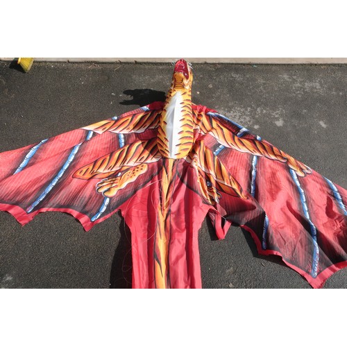 393 - Extremely large and unusual kite in the form of a dragon (wingspan approx 330cm)