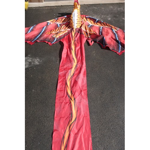 393 - Extremely large and unusual kite in the form of a dragon (wingspan approx 330cm)