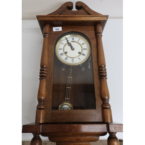 405 - Modern mahogany cased wall clock