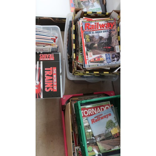 52A - Large collection of 1980's - 1990's magazines relating to railways and trains including Steam Railwa... 