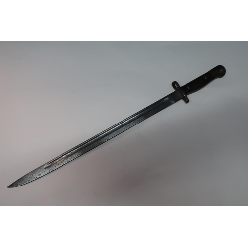 25 - 1915 Enfield type bayonet with 16 3/4 inch blade with single fuller, stamped with various marks incl... 