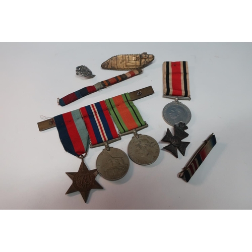 34 - WWI group of medals comprising of 39-45 Star War and Defence medal, another Defence medal with incor... 