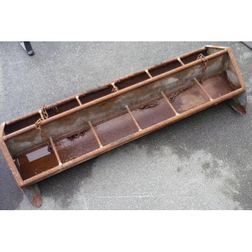 28 - Double sided galvanised hanging feeding trough
