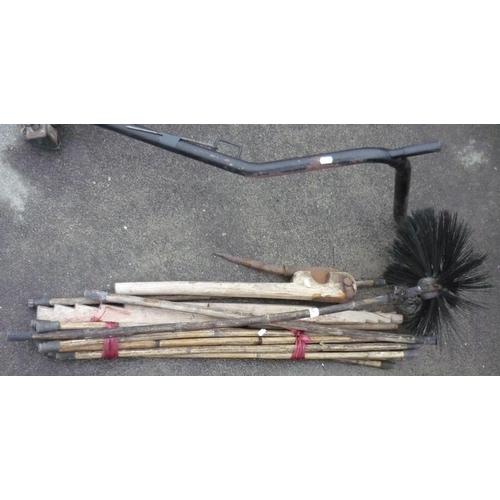 43 - Set of chimney sweep brushes