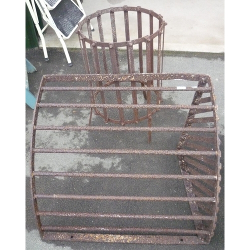 55 - Antique hay rack and a small hay ring