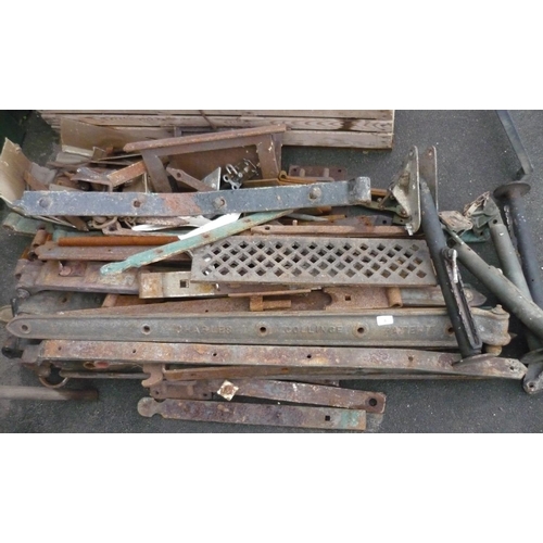8 - Large quantity of scrap metal including grates, gate hinges etc