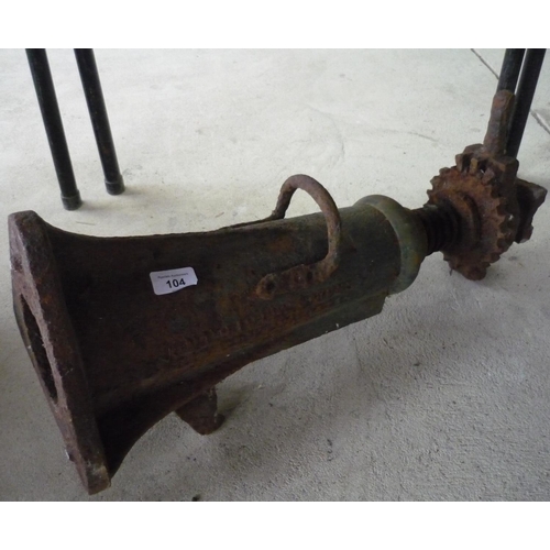 104 - Large cast tank jack (relic)