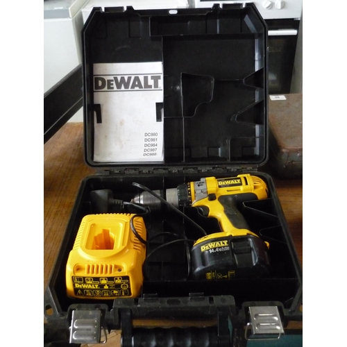 106 - Dewalt electric and battery drill in original case