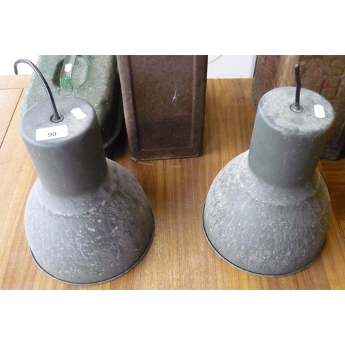 99 - Two industrial type lamps