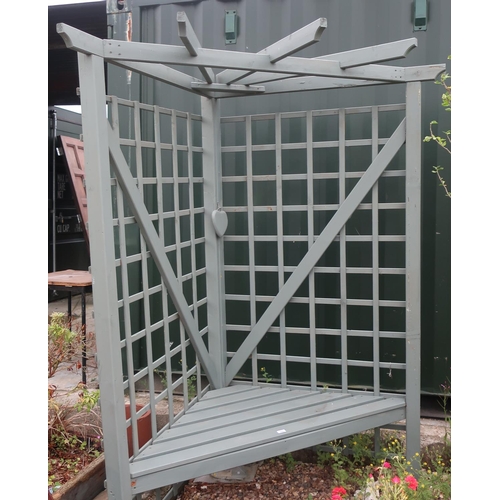 242 - Quality corner painted pergola