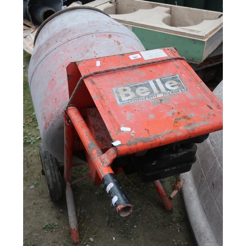281 - Petrol Belle concrete mixer with Briggs & Stratton engine