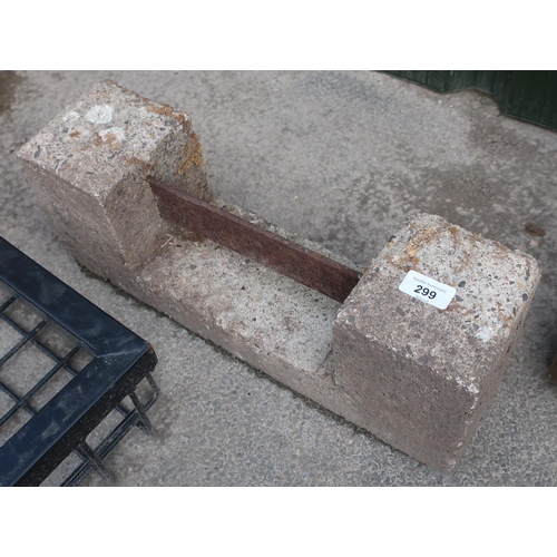 299 - Concrete and metal boot scraper