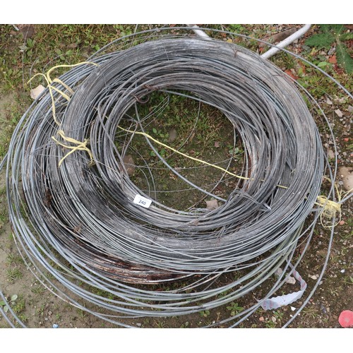 240 - Collection of galvanized fencing wire