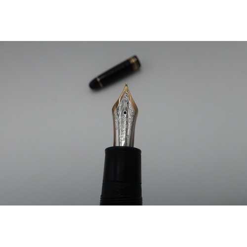 1 - Montblanc Meisterstuck No. 149 fountain pen, nib stamped 4810 14k 585, lacks pocket clip (length 15.... 