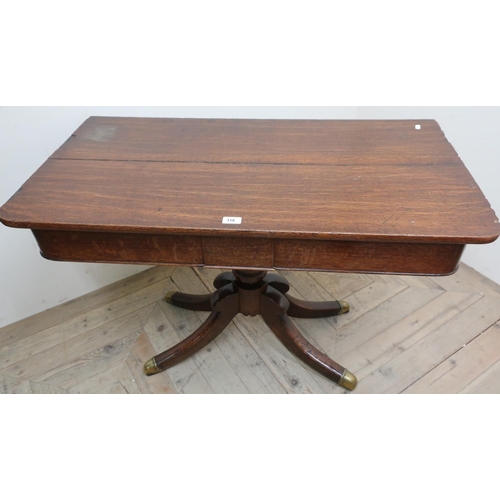 110 - 19th C oak side table, on turned supports, and four outsplayed legs, (104cm x 53cm x 68cm) and oak c... 