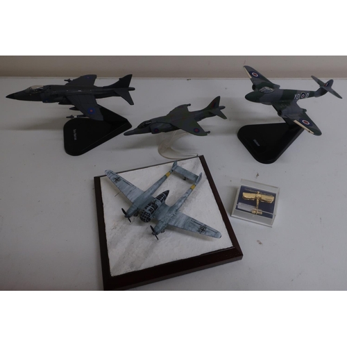 27 - Diverse Images Aircraft Collection hand crafted English pewter model of Focke'wolf, Corgi model of a... 
