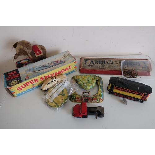 79 - Box of various assorted toys including WWI Britain's Armies of the World, Clifford toy super speed b... 