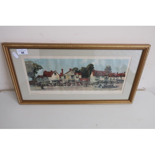 88 - Framed and mounted railway carriage print by Blake of Braintree, Essex