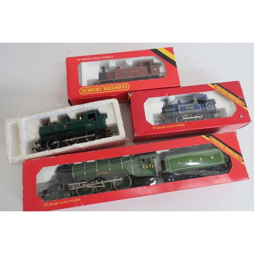 69 - Boxed Hornby OO gauge Flying Scotsman LNER 4472, tank 7178, tank 16440 and tank GWR8751 (4)