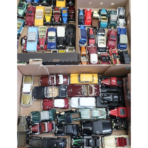 46 - Collection of Lledo, Vanguards and other die-cast models of vintage cars, vans etc in three boxes