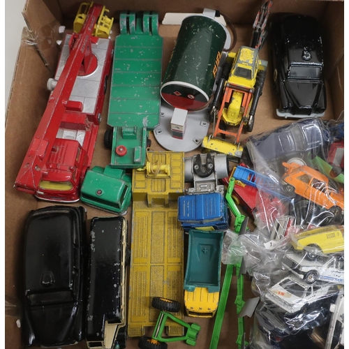 55 - Collection of various scale die-cast models, including Corgi Major, Snorkel fire engine, Dinky coach... 