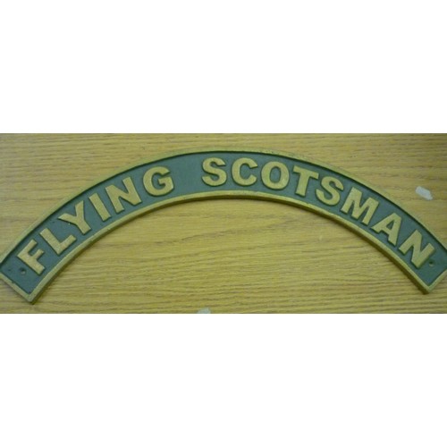 460 - Replica cast and painted metal Flying Scotsman sign