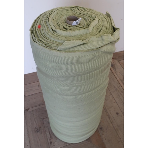 78 - Large roll of Pistachio herring bone pattern upholstery fabric (width 68cm, length 25m)