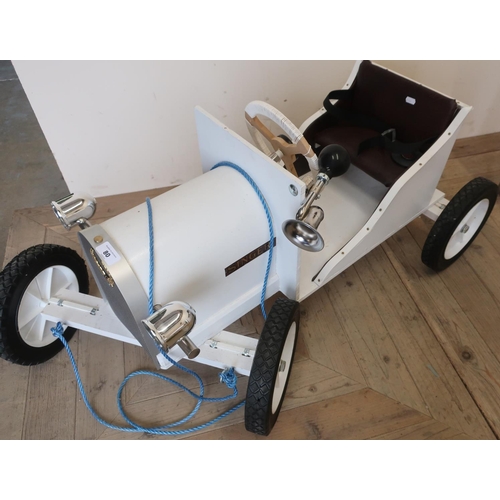 80 - Yorwaste NHS Charity Fundraiser Upcycle Project - Model of a classic car with horn, seat belt and pu... 