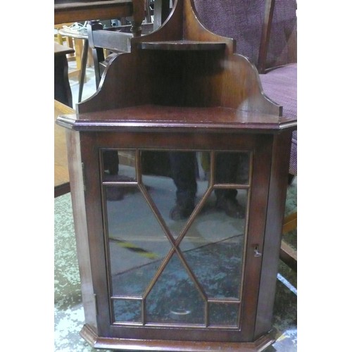 108 - Victorian mahogany toilet mirror, oval plate on turned supports (66cm x 66cm) and a small Edwardian ... 