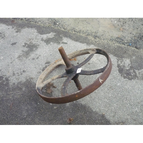 14 - Metal wheel barrow wheel
