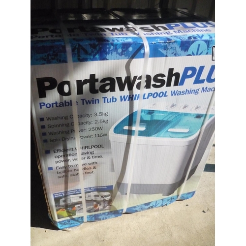 110 - Boxed as new portable twin washing machine for caravans etc