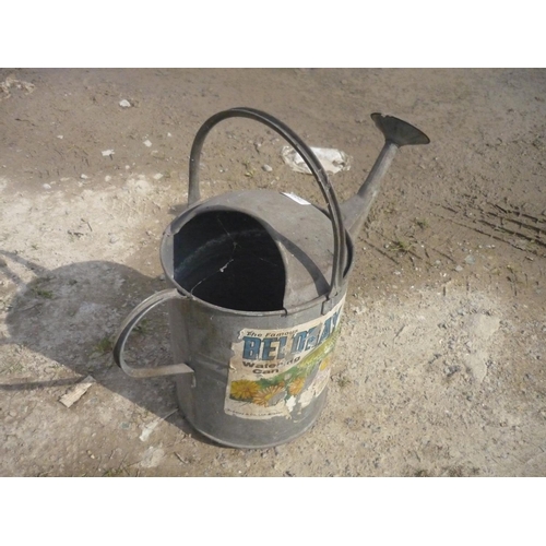 200 - Two gallon galvanised watering can with original rose