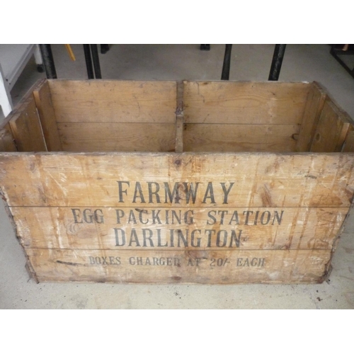 234 - Two compartment egg packing crate Farmware Egg packing Darlington