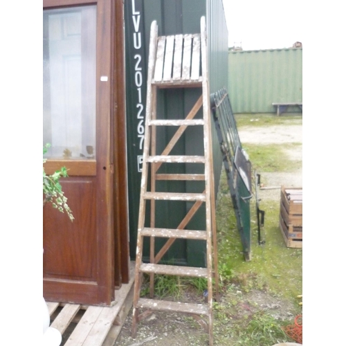 197 - Set of wooden step ladders