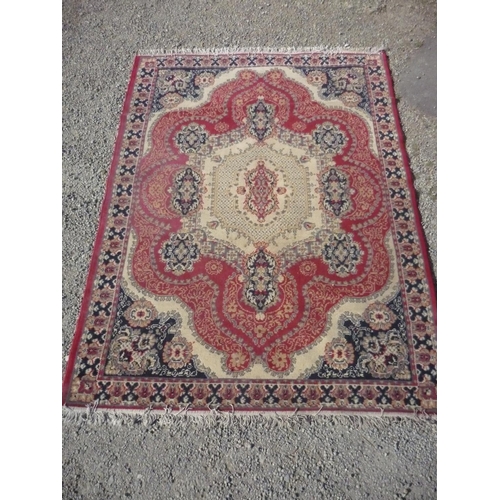 384 - Two Belgium synthetic traditional Indo Persian pattern rugs (231cm x 170cm and 238cm x 164cm)