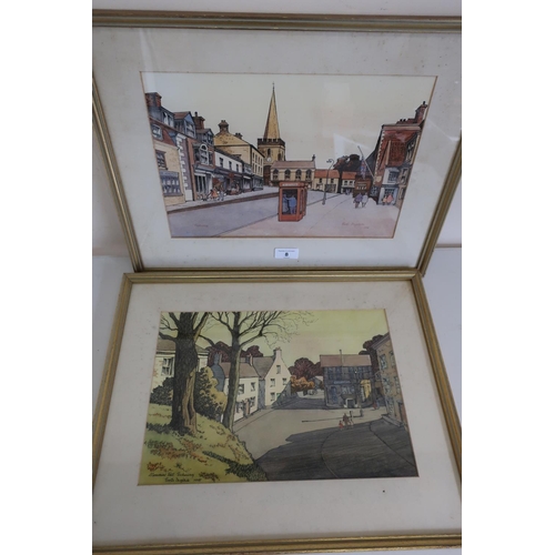 8 - Procter Dugdale 'Memorial Hall Pickering and Market Place Pickering' ink and watercolour, dated 1979... 