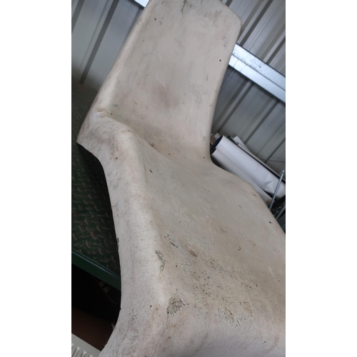 247 - Unique fiber glass 60's reclining garden lounger