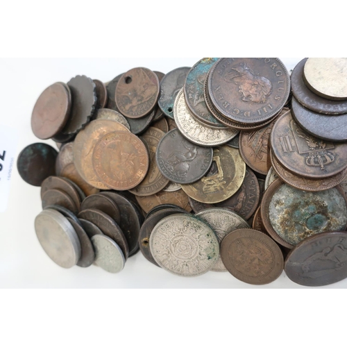 102 - Quantity of various Georgian, Victorian and later coinage including some overseas examples, American... 
