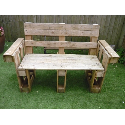 83 - Yorwaste NHS Charity Fundraiser Upcycle Project - Two-seat garden bench (width 52cm). Upcycled from ... 