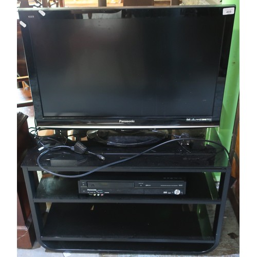 405 - Panasonic TX-L32G10B flat screen TV and a Panasonic DMR-EZ48V DVD and VCR player