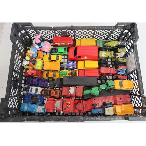 75 - Collection of various scale die-cast toys including tractors, Hot Wheels etc