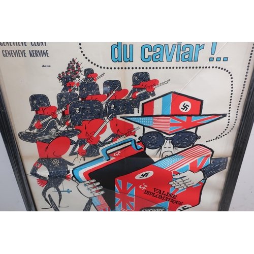 121 - Original 1960s poster for the film C'est Pas Toujours du Caviar!.. starring O W Ficher, Jean Richard... 