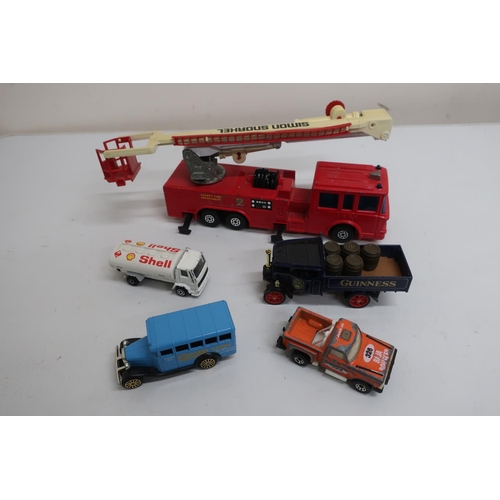 154 - Collection of various scale unboxed die-cast model vehicles including Matchbox Superkings Simon Snor... 