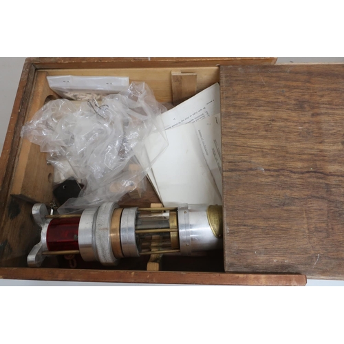 57 - Naylor (Spiralam) Automatic Type S Gas Alarm, with fitted wood case and instructions