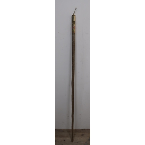 66 - Walking stick with miniature miners lamp top, NCB3037