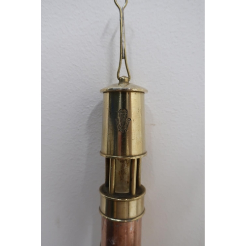 66 - Walking stick with miniature miners lamp top, NCB3037